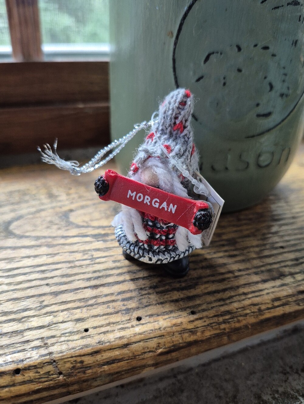🌿5/$25 New Morgan Name Ganz Gnome Christmas Ornament